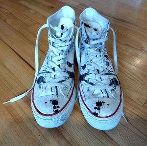 Vintage Converse Chuck Taylor All Star White/Black Splatter Paint 11M